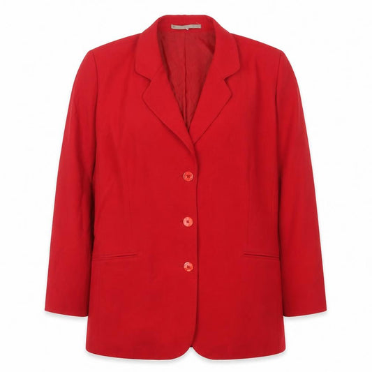 C&A Women's Red Blazer Size 14 Regular Fit