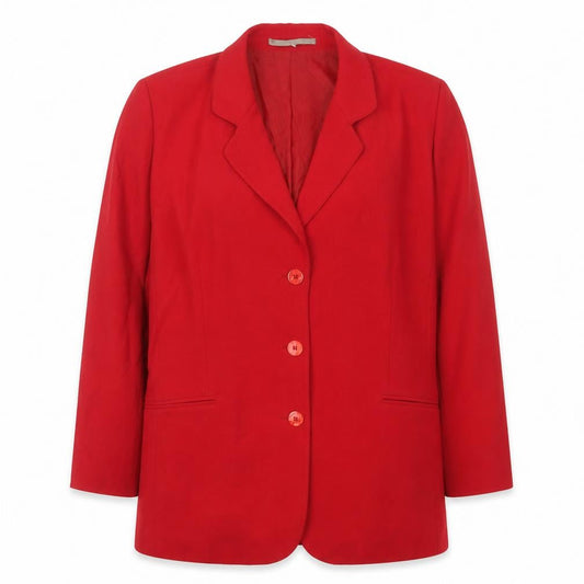 C&A Women's Red Blazer Size 14 Regular Fit
