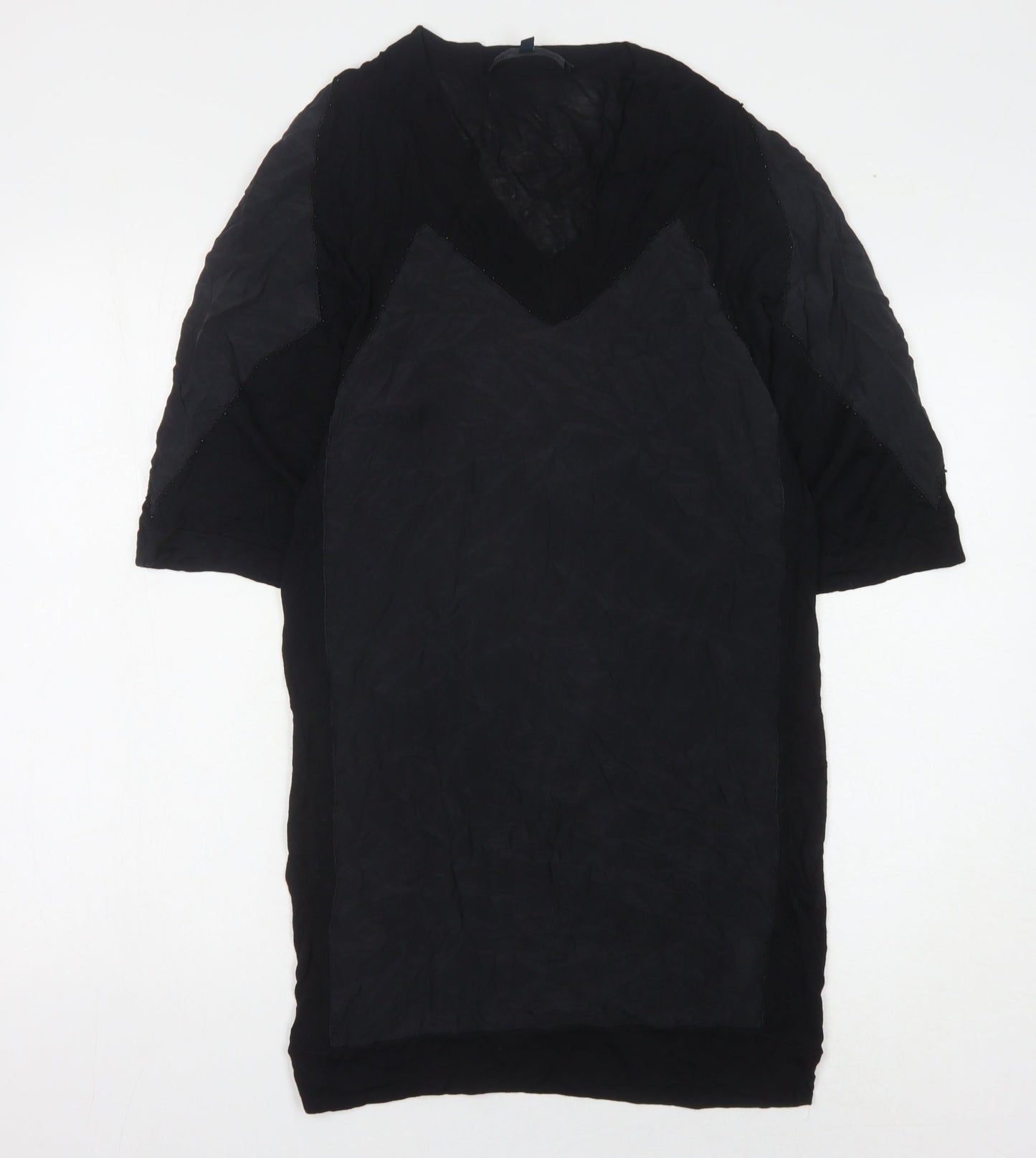 French Connection Women's Black V-Neck Dress Size 10