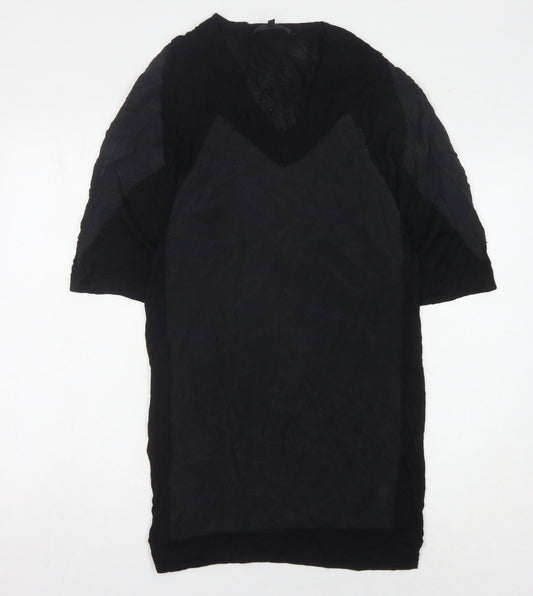 French Connection Women's Black V-Neck Dress Size 10