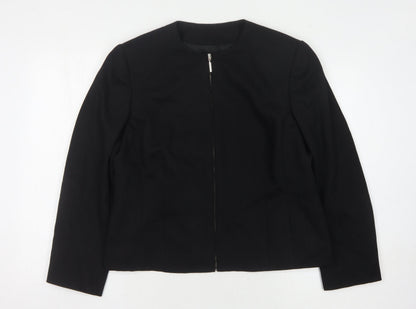 Minosa Women's Black Petite Blazer, Size 18, Classic Fit