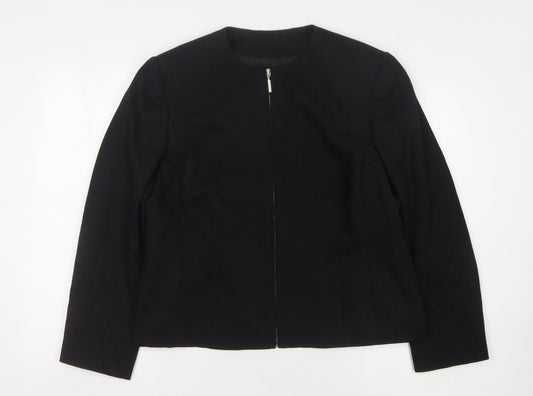 Minosa Women's Black Petite Blazer, Size 18, Classic Fit