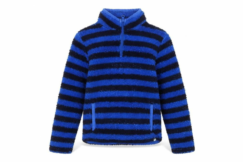 Peter Storm Boys Blue Striped Fleece Pullover Sweatshirt 7-8 Years
