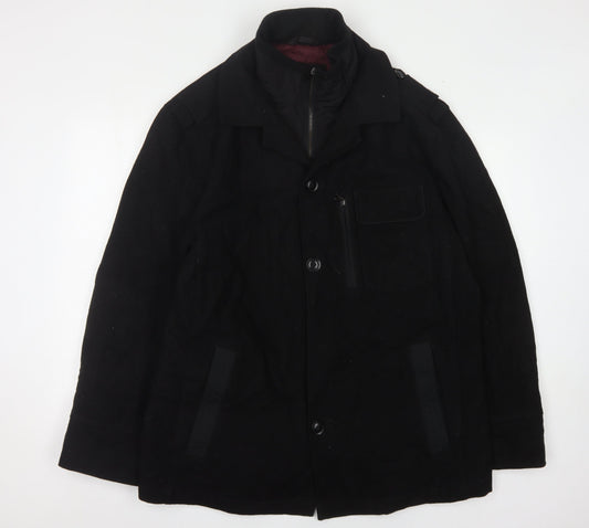 Marks and Spencer Men's Black XL 44" Trench Coat