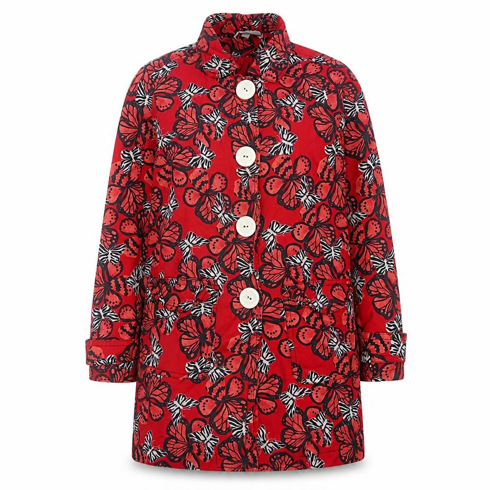 Aphorism Women's Red Butterfly Coat Size 12