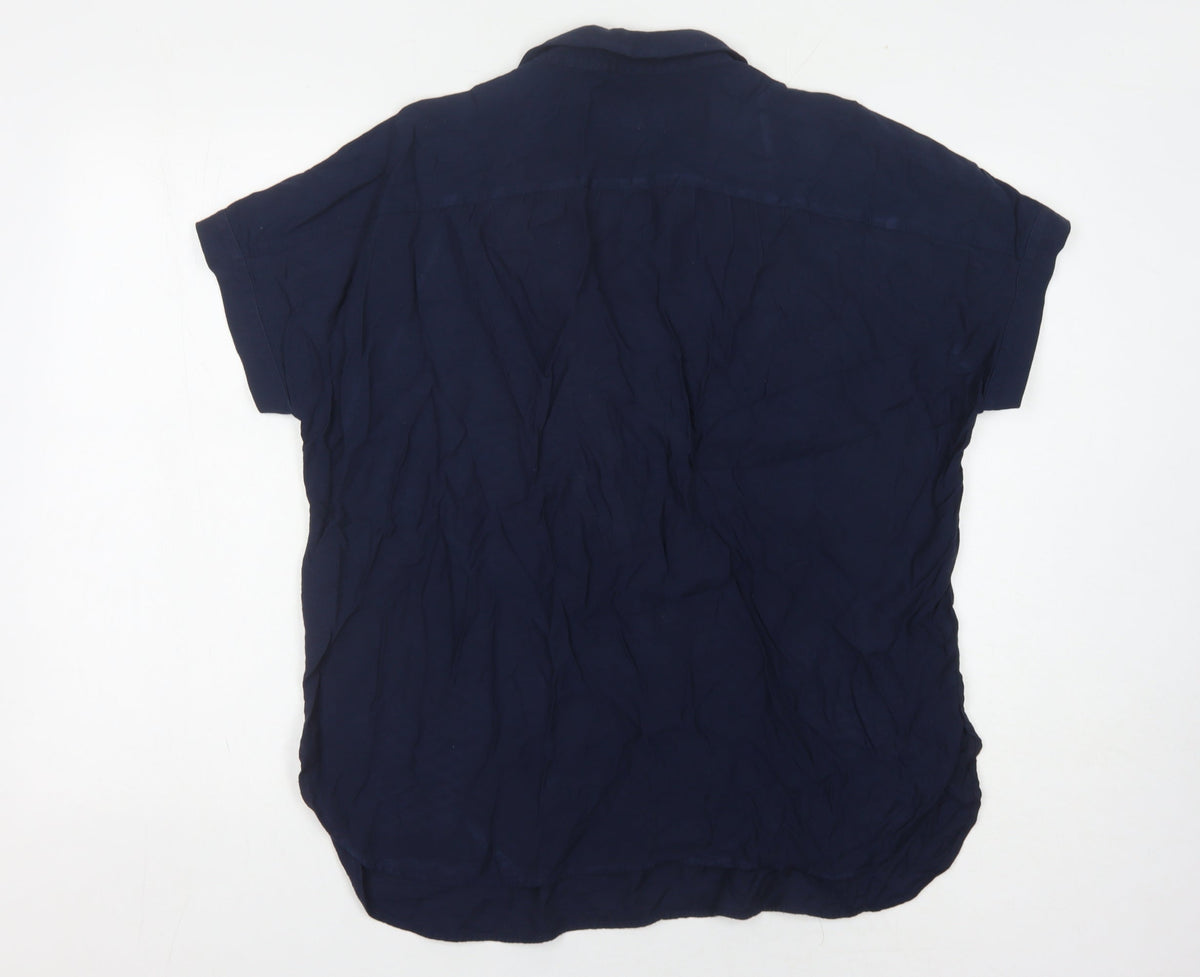 White Label Women's Blue Blouse, Size 16, Relaxed Fit