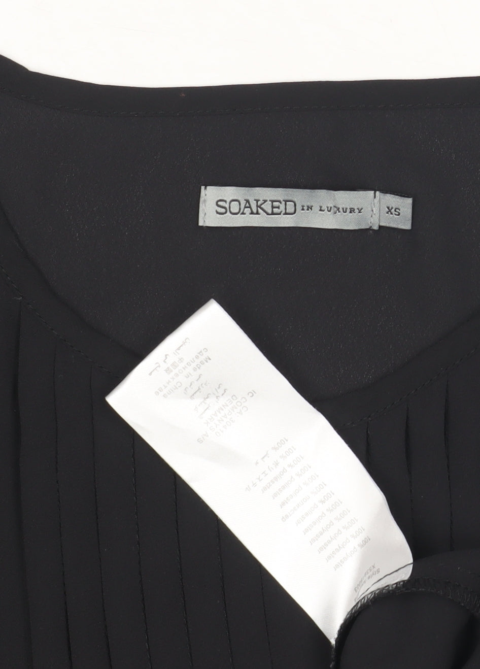 Soaked in Luxury Women's Black XS Blouse