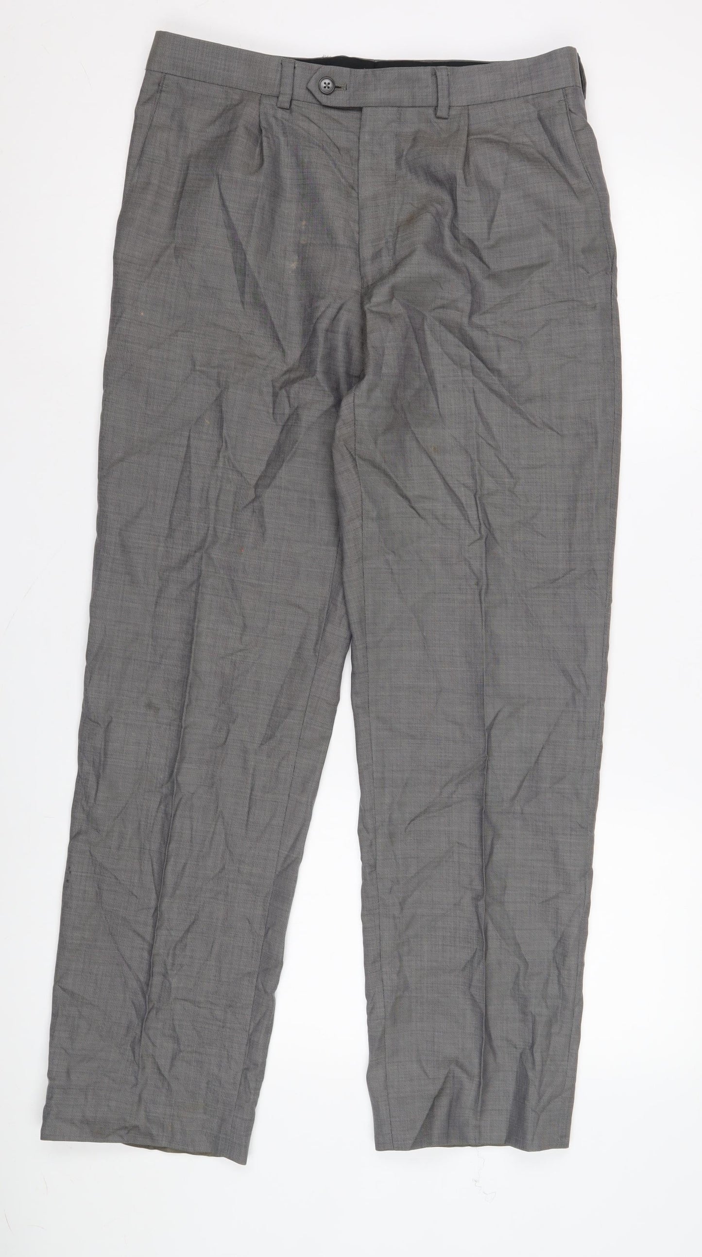 Marks & Spencer Women's Grey Straight-Leg Business Trousers