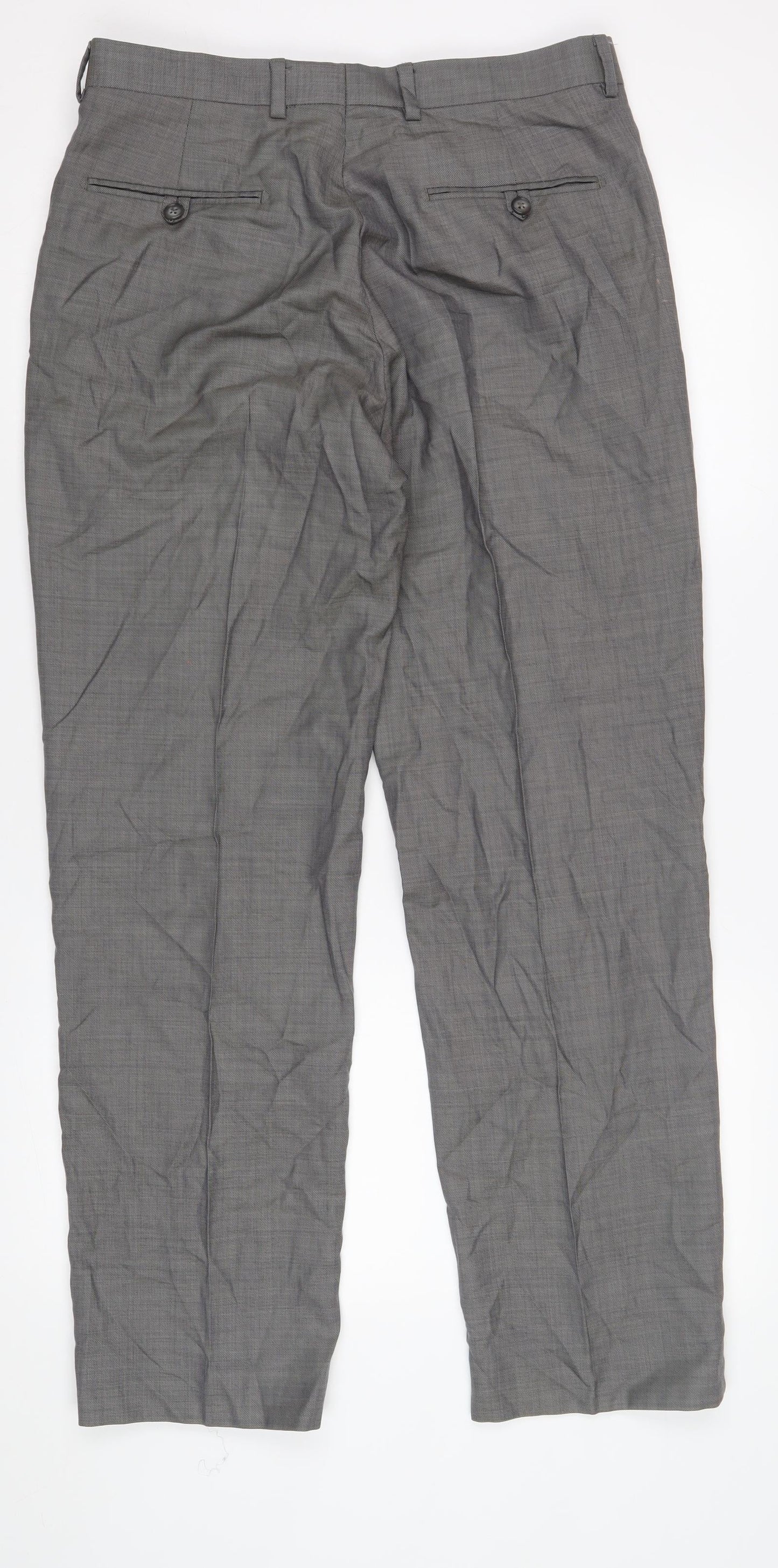 Marks & Spencer Women's Grey Straight-Leg Business Trousers