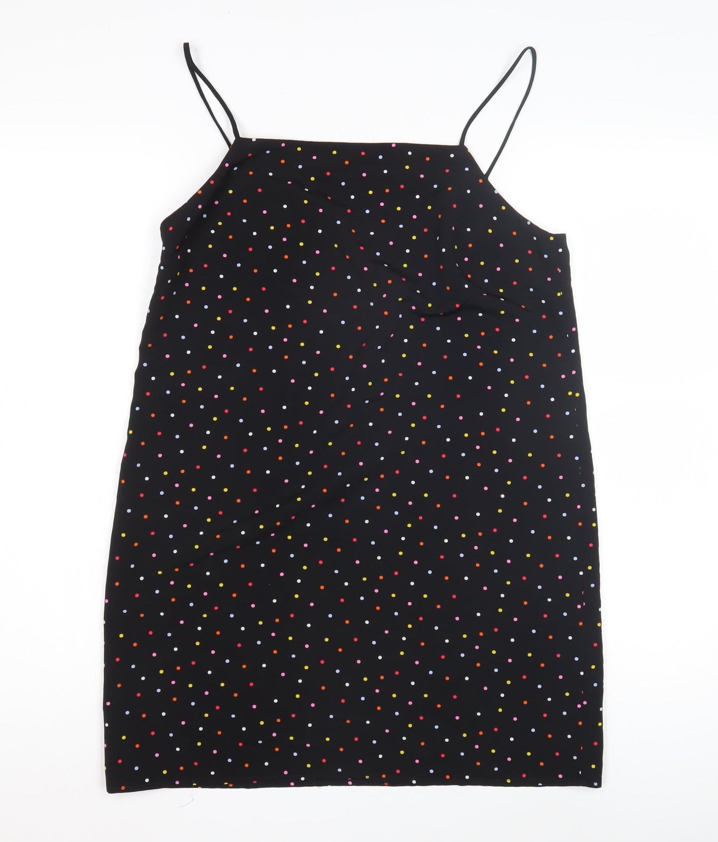 Topshop Women's Black Camisole Polka Dot Tank Size 10