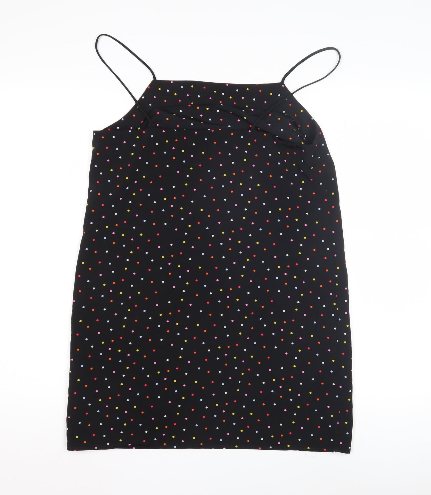 Topshop Women's Black Camisole Polka Dot Tank Size 10