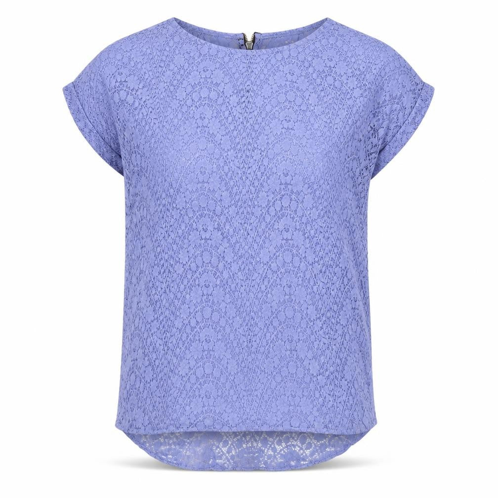 River Island Women's Purple Lace Top, Size 10