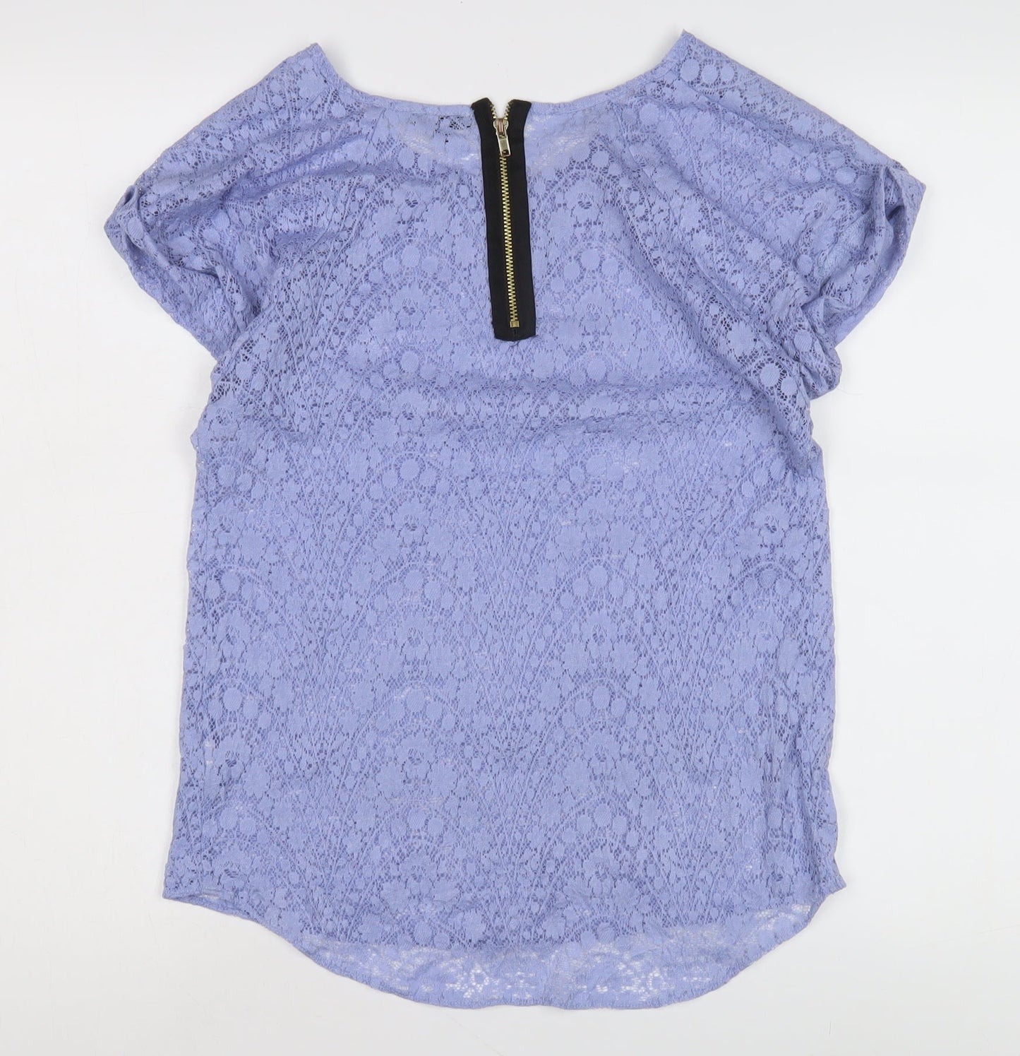 River Island Women's Purple Lace Top, Size 10