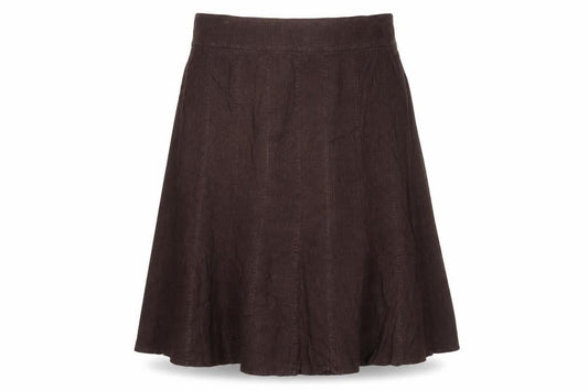 EWM Women's Brown Linen A-Line Skirt Size 16