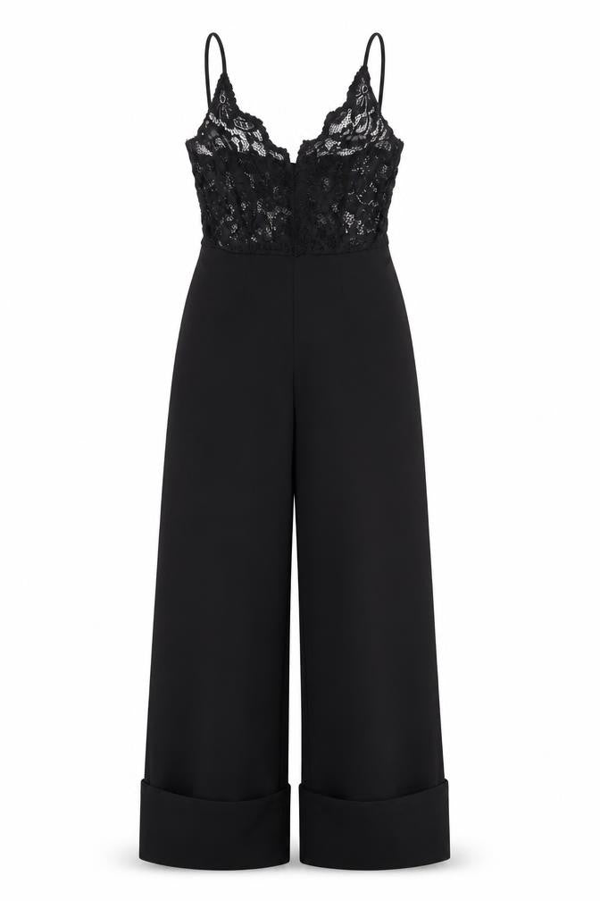 Marks & Spencer Women's Black Lace Jumpsuit Size 6
