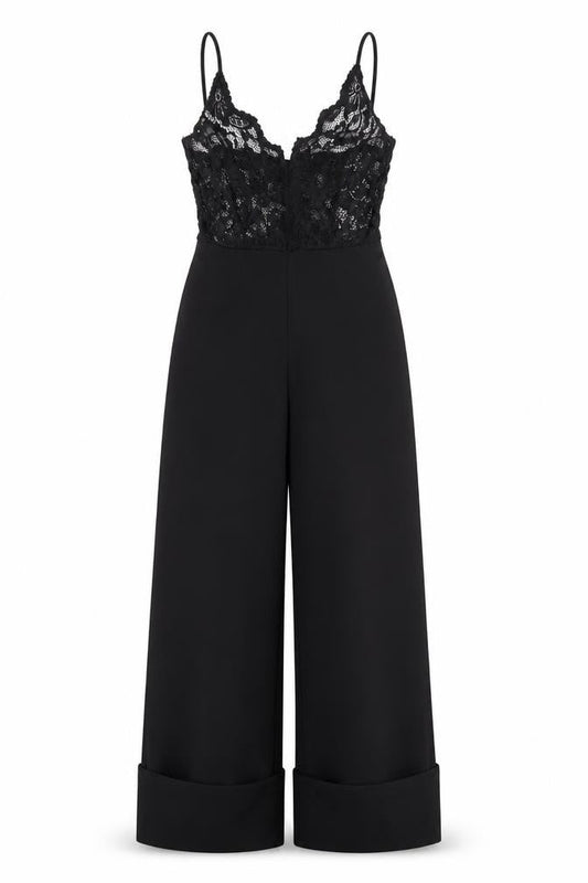Marks & Spencer Women's Black Lace Jumpsuit Size 6