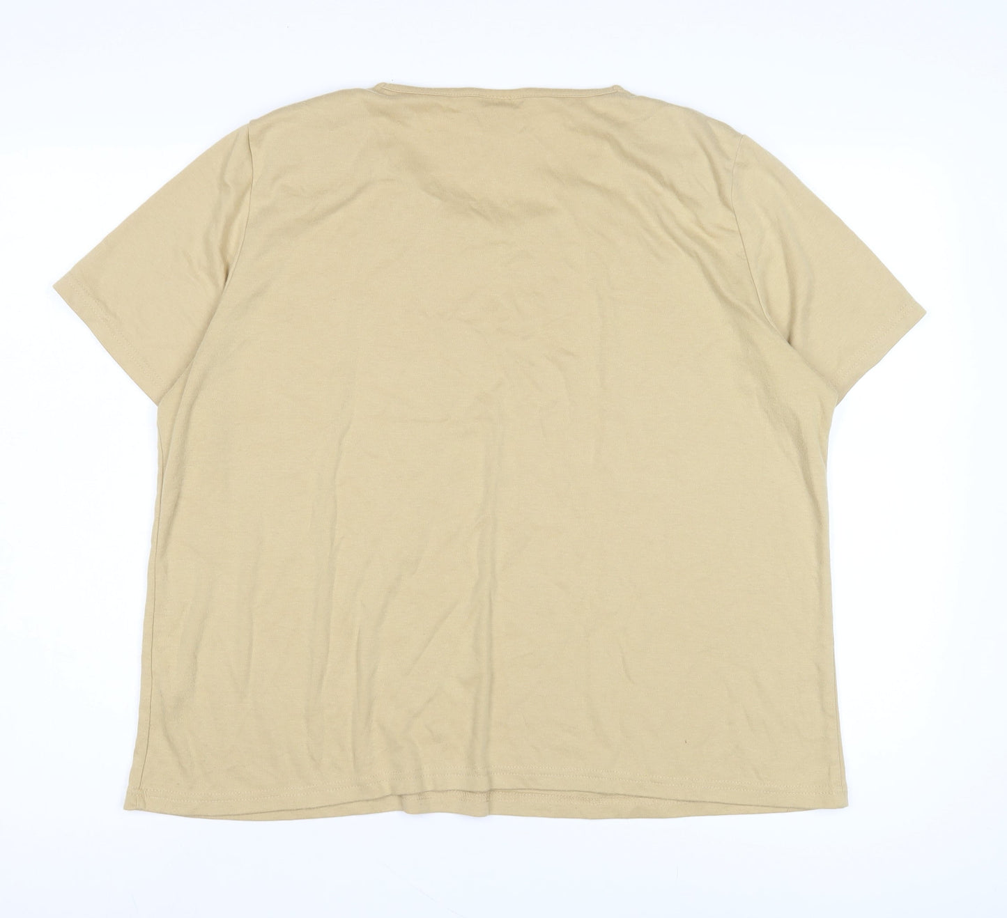 Roman Originals Women's Beige XL Embroidered T-Shirt