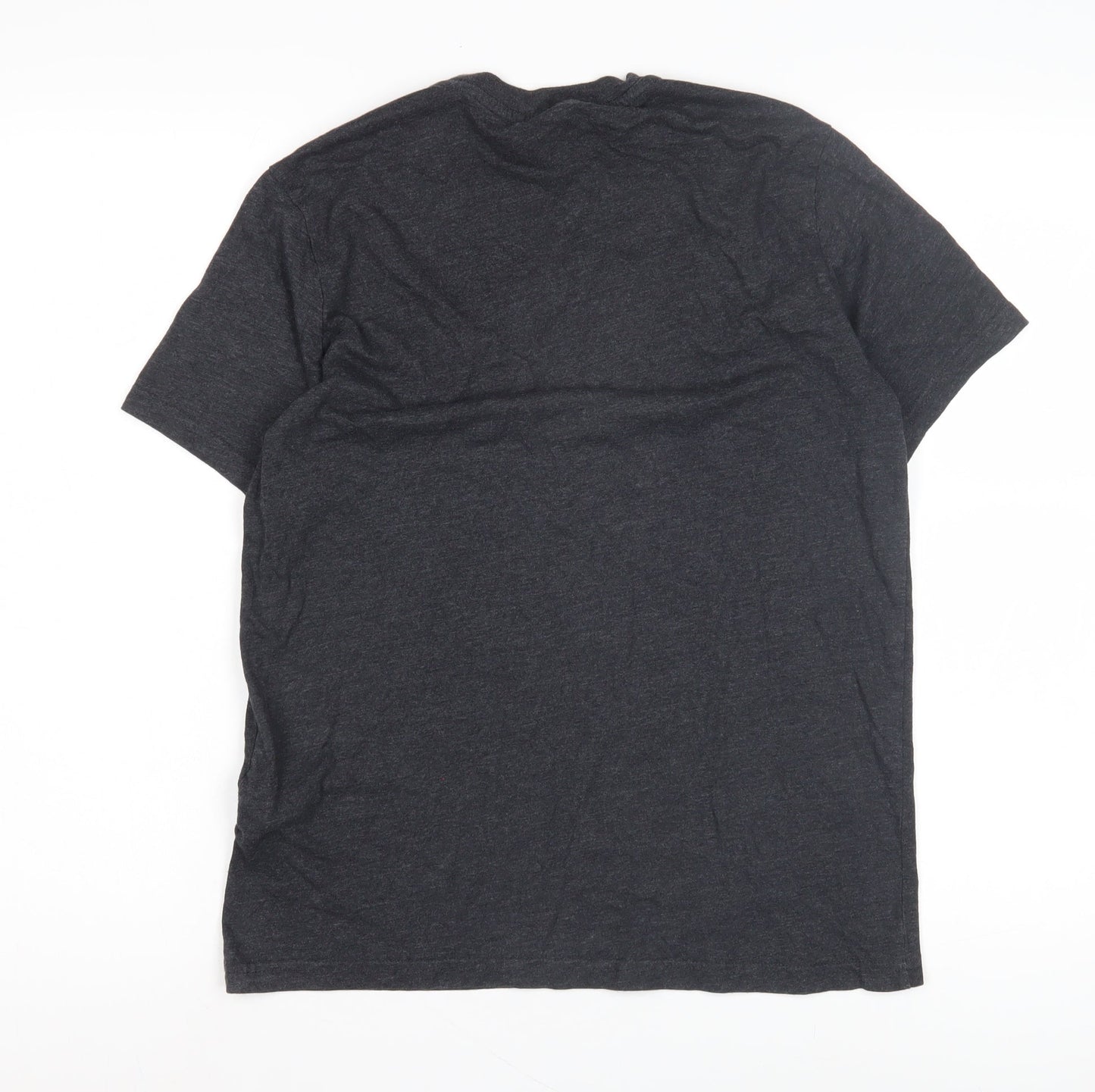 Champion Men's Black Logo T-Shirt, Small, Crew Neck