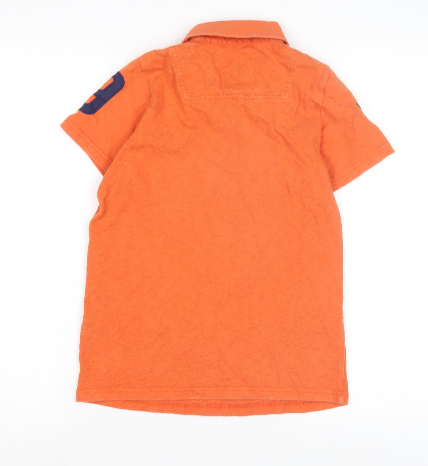 Joules Boys Orange Polo Shirt M Classic Rugby Style