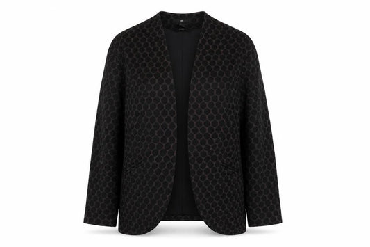 H&M Women’s Black Geometric Blazer, Size S, Casual