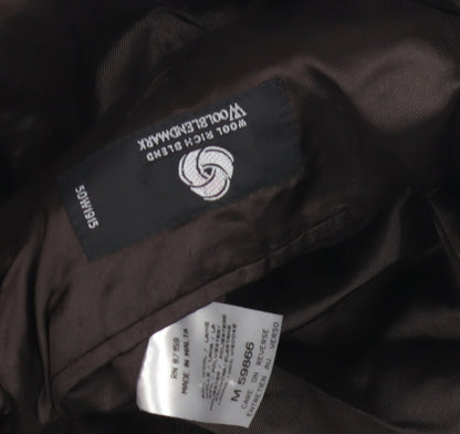 Next Men's Brown Single-Breasted Suit Jacket 42L