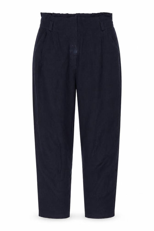 Asos Women's Blue Linen Blend Trousers Size 8