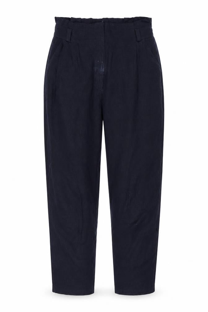 Asos Women's Blue Linen Blend Trousers Size 8