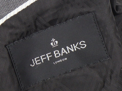 Close-up detail of Jeff Banks Men's Grey Suit Jacket 42R