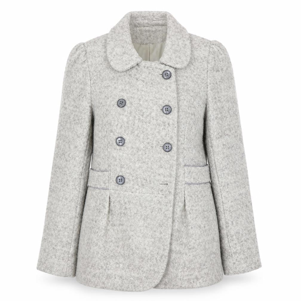 Warehouse Women's Grey Pea Coat Size 10