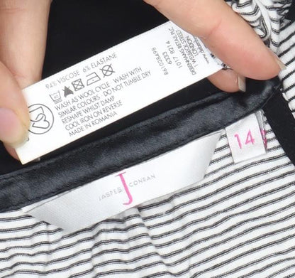 Close-up detail of J by Jasper Conran Women's Black White Tank, size 14
