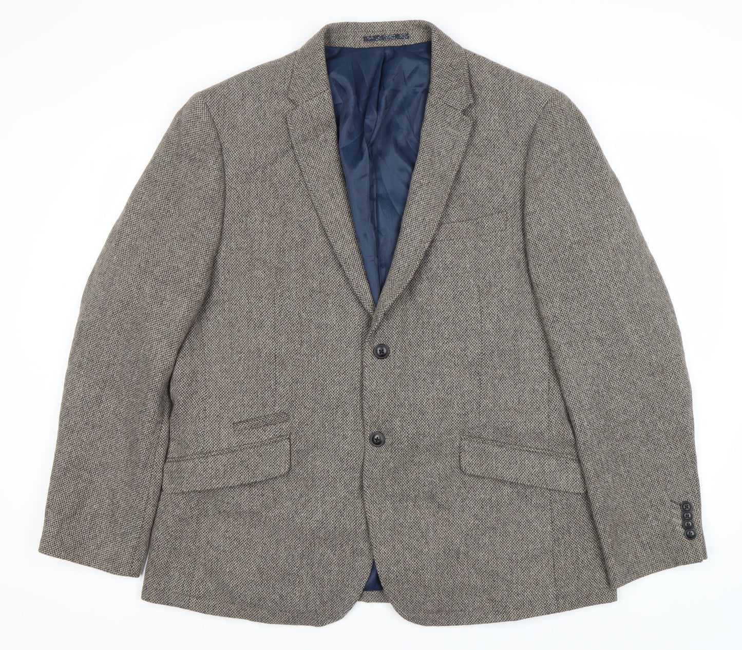 RJR John Rocha Men's Brown Tweed Blazer Jacket 46R