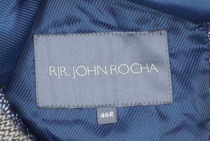 RJR John Rocha Men's Brown Tweed Blazer Jacket 46R