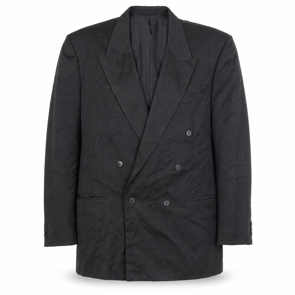 Burtons Men's Black Blazer 44 Long Double-Breasted