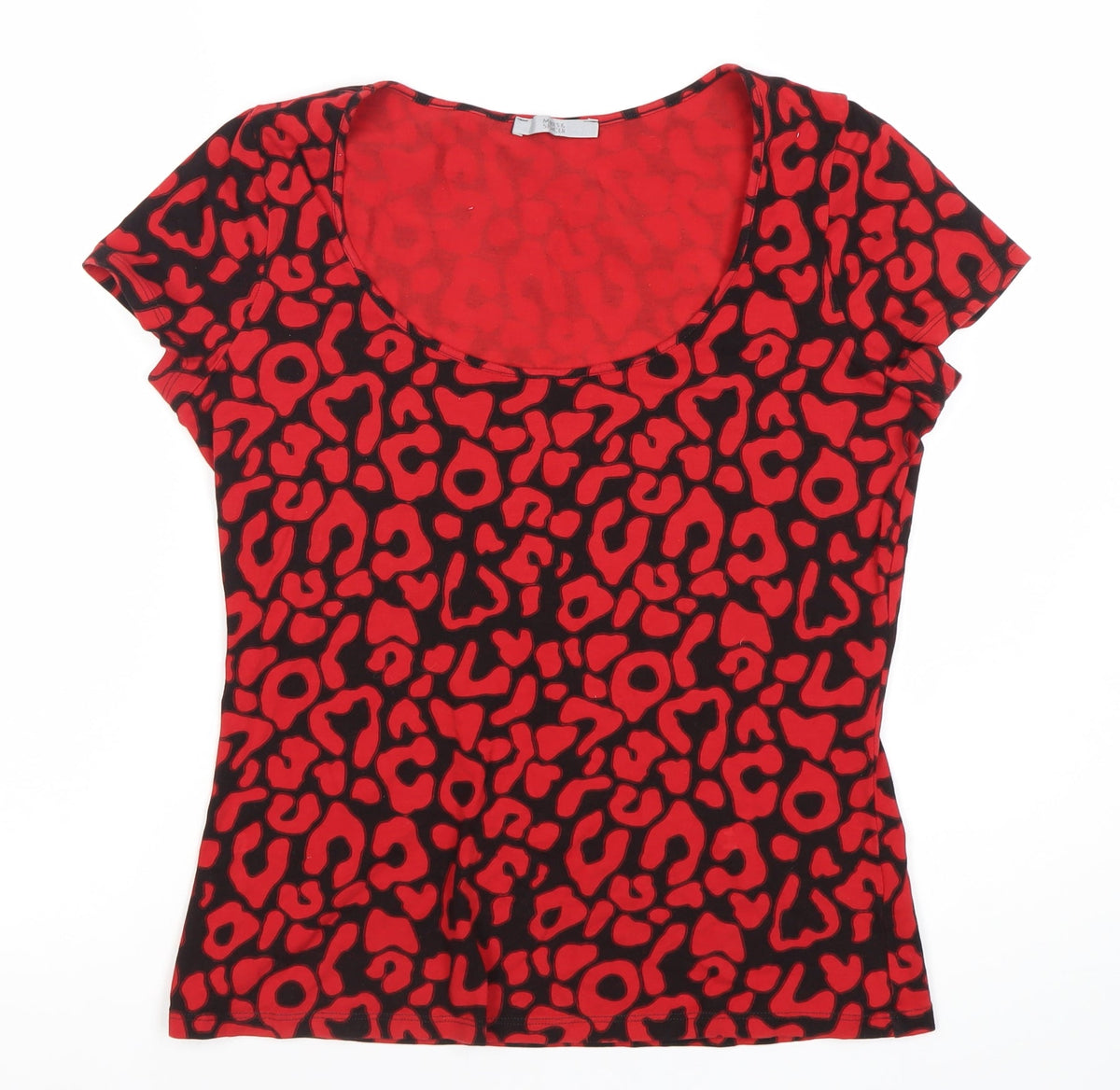 Marks & Spencer Women's Red Animal Print T-Shirt