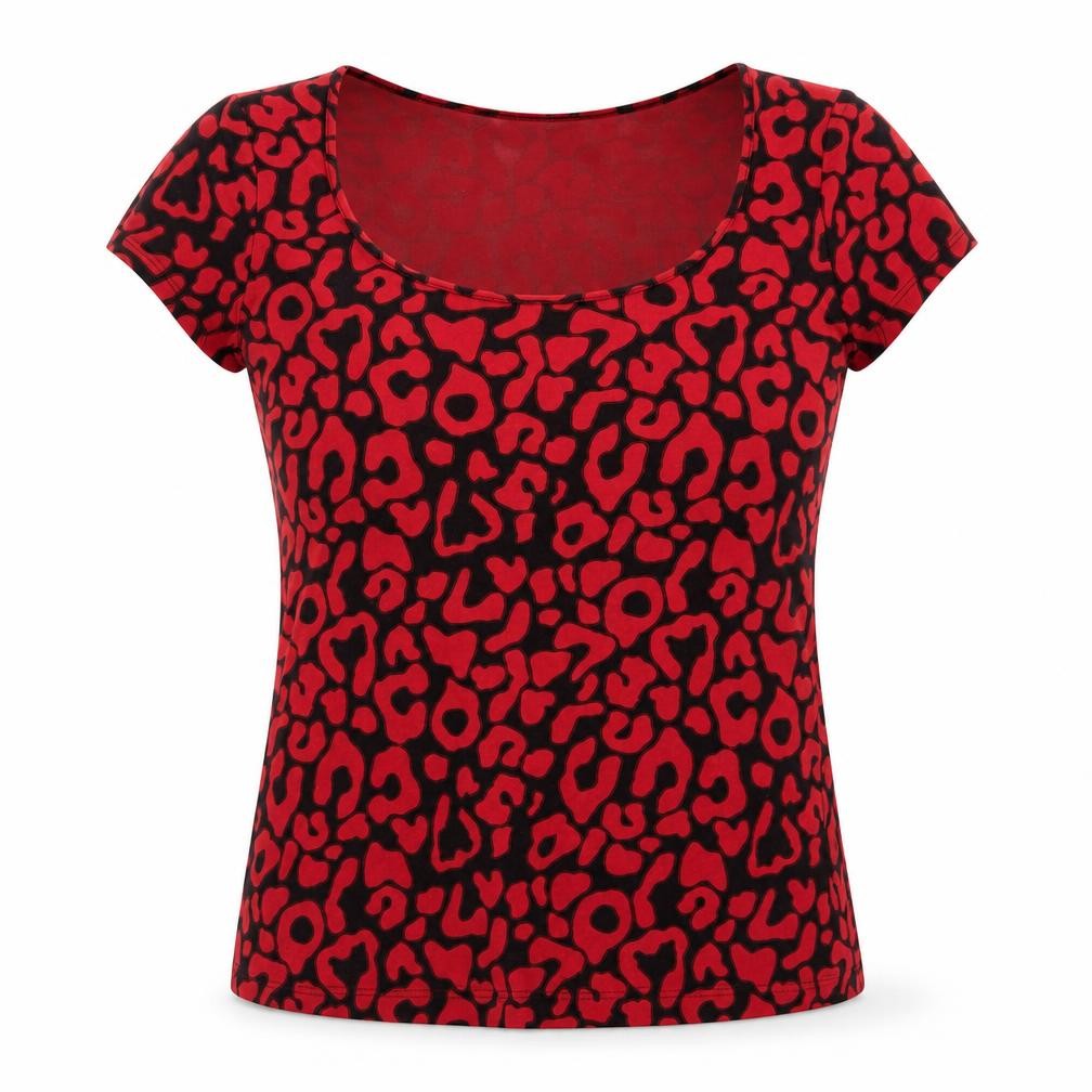 Marks & Spencer Women's Red Animal Print T-Shirt