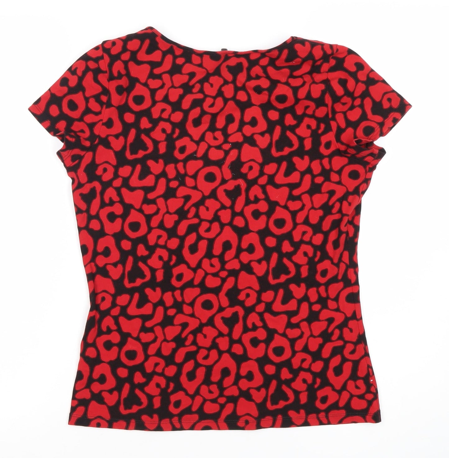 Marks & Spencer Women's Red Animal Print T-Shirt