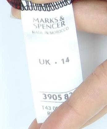 Marks & Spencer Women's Red Animal Print T-Shirt