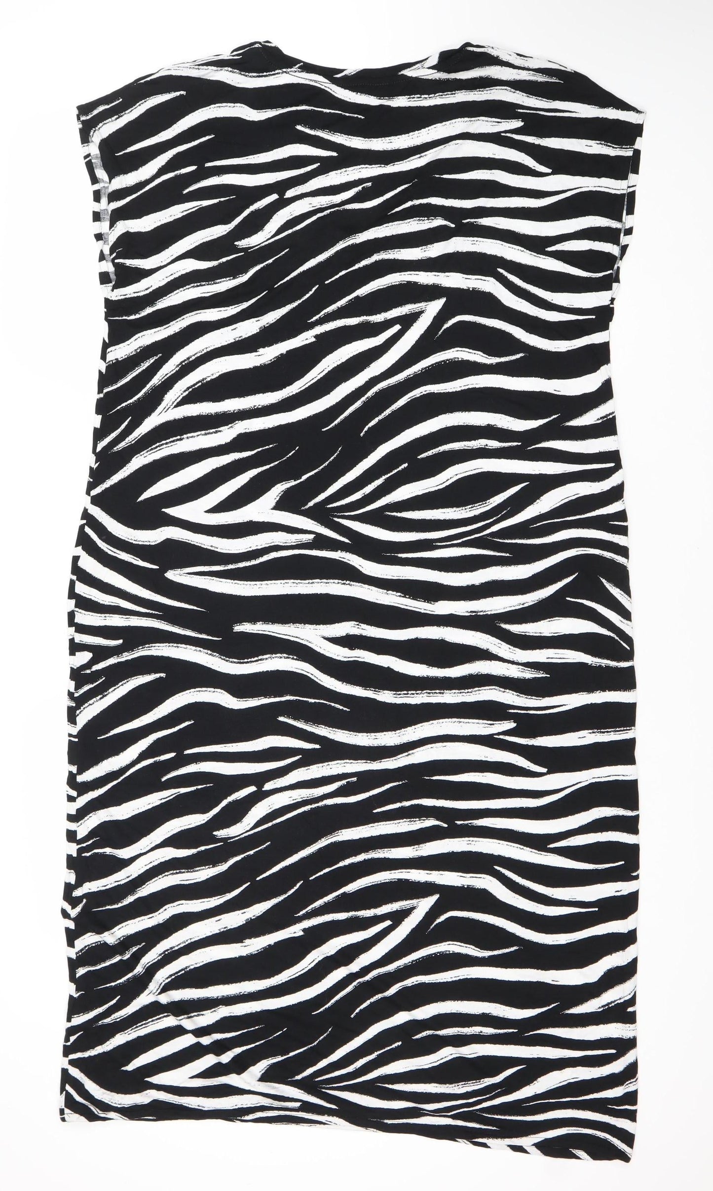 Marks and Spencer Women's Black Animal Print Dress, Size 16