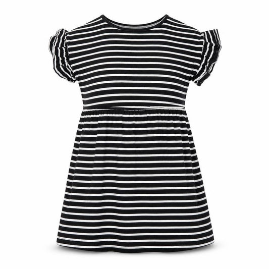 New Look Women Black Size 8 Flutter Sleeve Dress