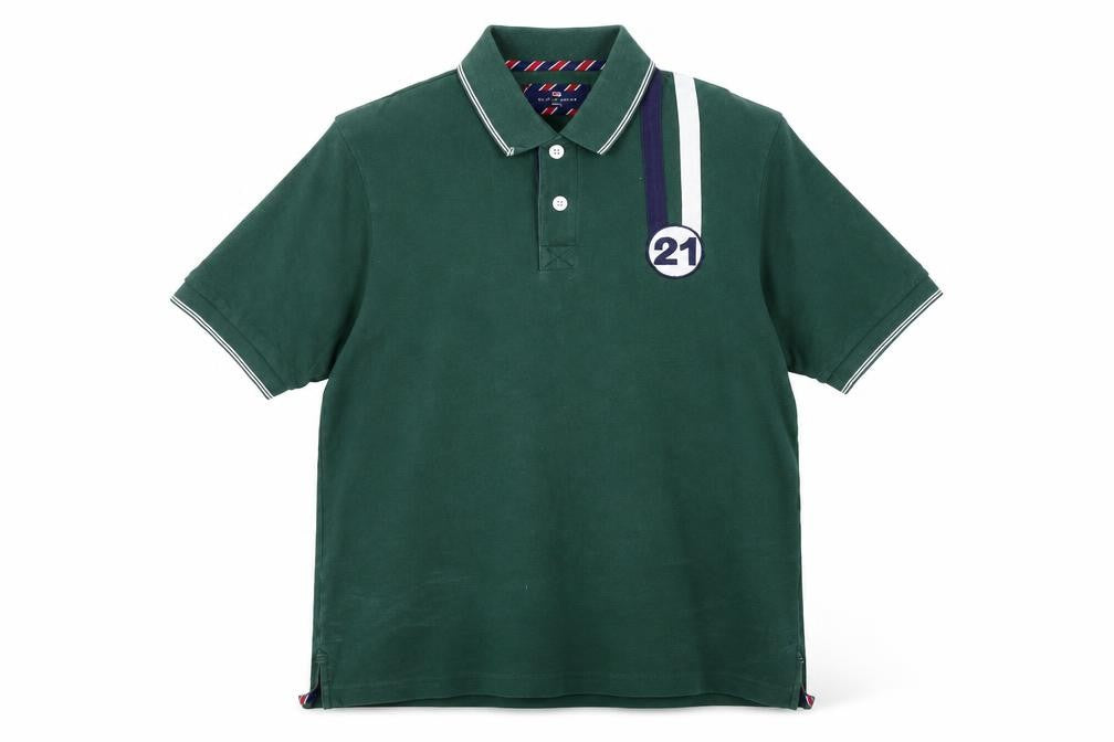 Marks & Spencer Men's Green Polo Shirt - Medium