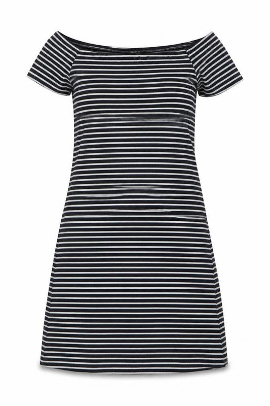 New Look Women's Black Stripe Dress Size 10