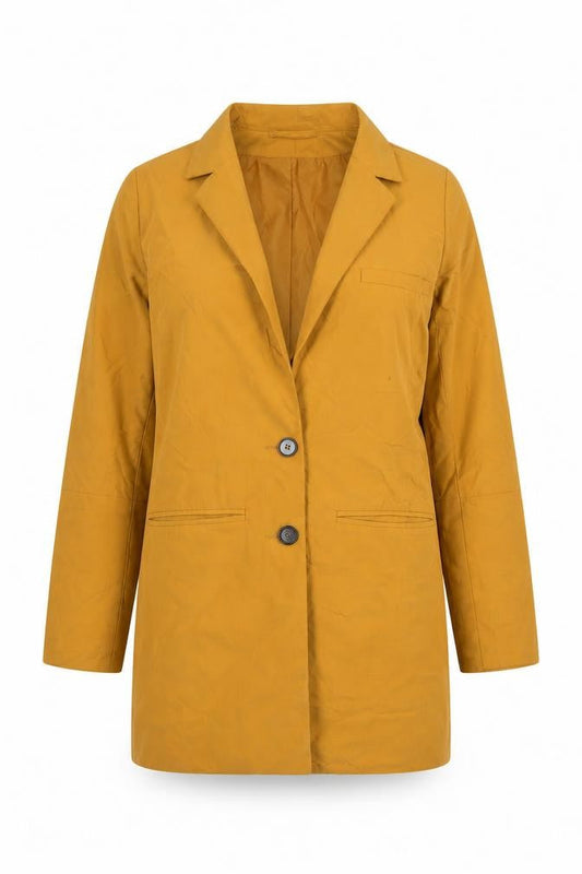Monki Women's Gold XS Mid-Length Coat
