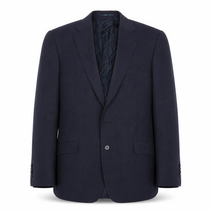 Front view of Jaeger Men's Blue Striped Blazer, 42 Regular Fit