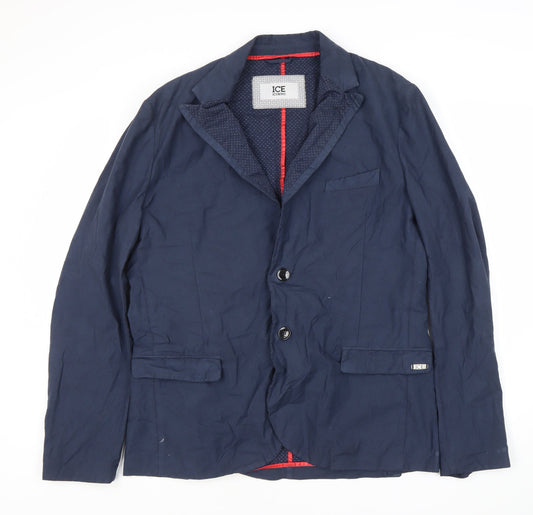 Iceberg Men Blue Blazer - Size UK 44, Casual Style