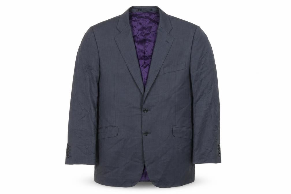 Angelico Men's Blue Wool Blazer 44 Regular Fit