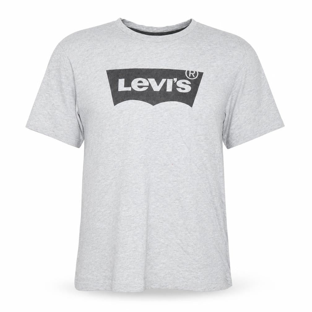 Levi's Men's Grey Cotton Crew Neck Logo T-Shirt