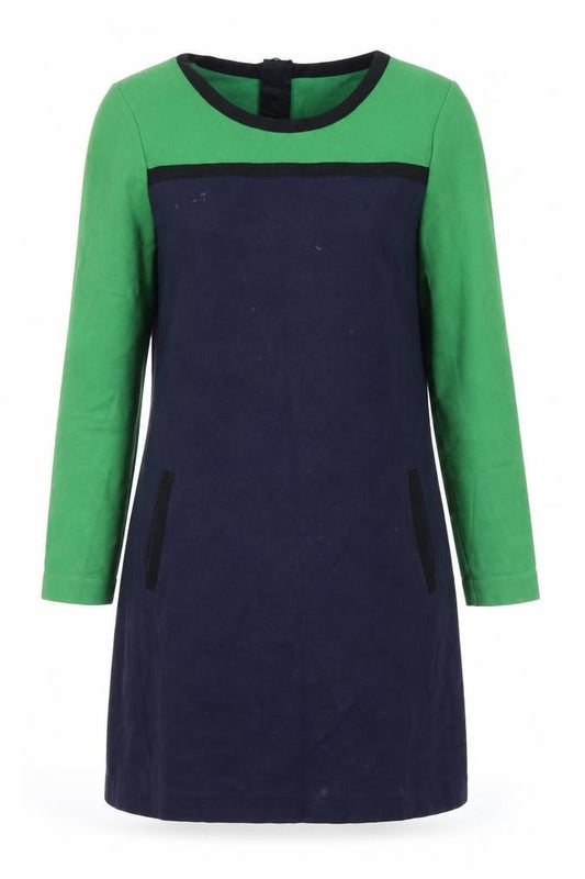 Boden Women's Size 12 Green Blue Colourblock Dress