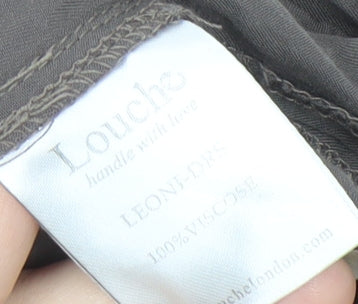 Louche Women's Grey Sheath Dress Size 12