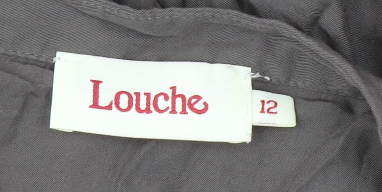 Louche Women's Grey Sheath Dress Size 12