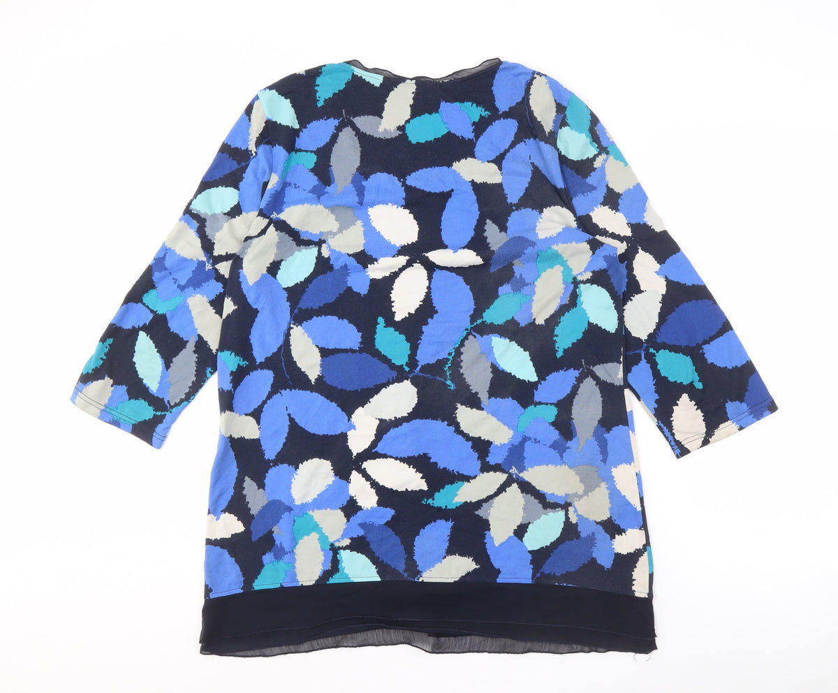 Isle Women's Multicoloured Floral 3/4 Sleeve T-Shirt